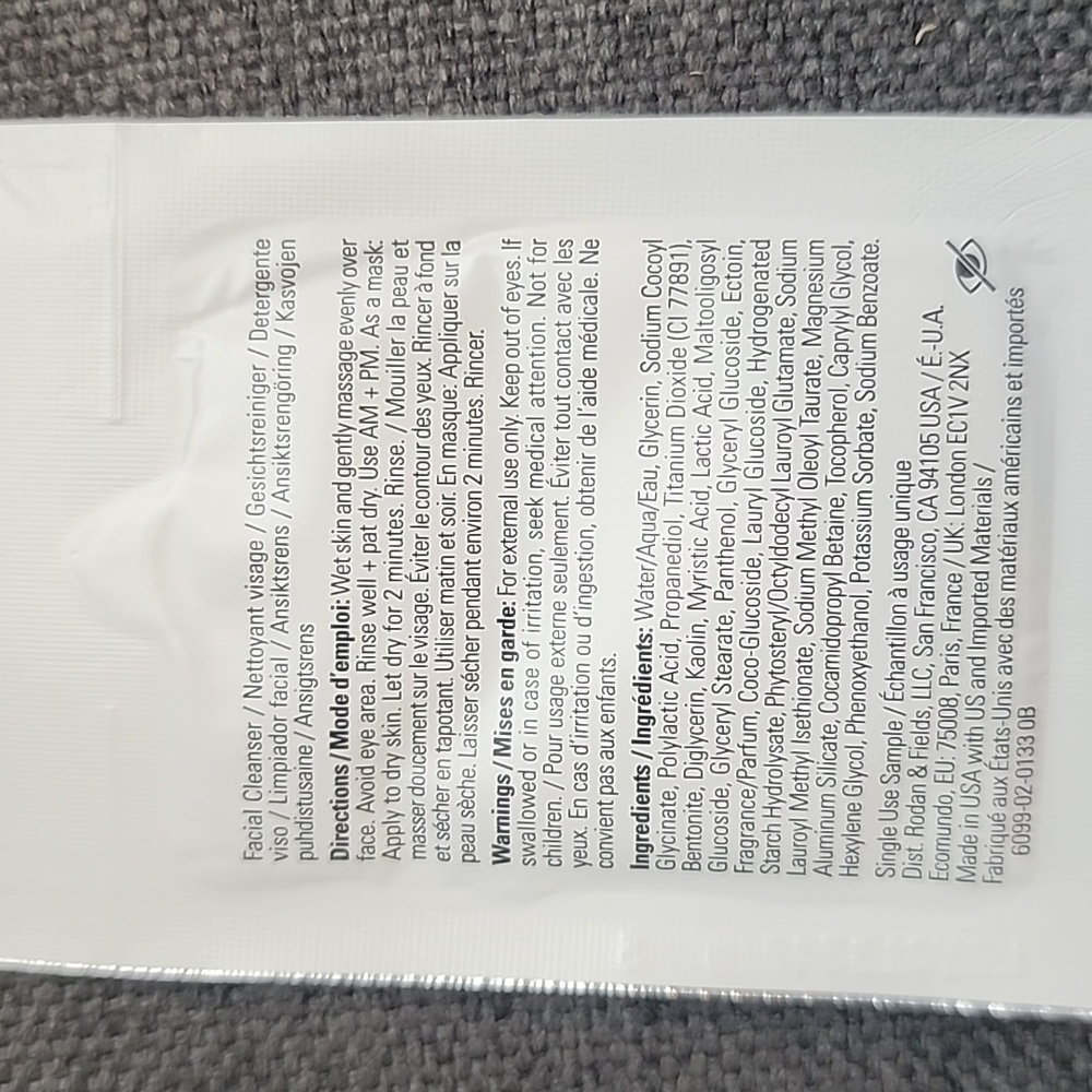 R+F Redefine Daily Clay Cleanser samples - Picture 3 of 3
